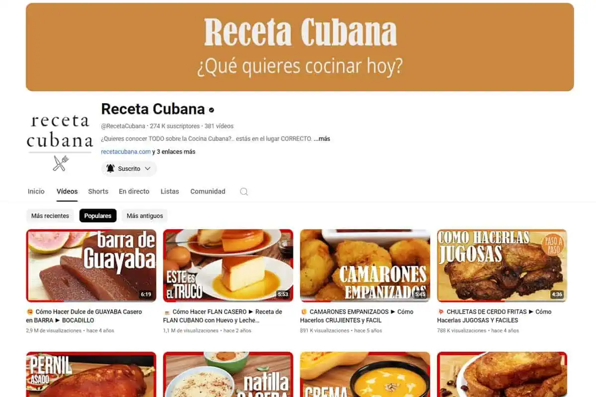 youtube receta cubana