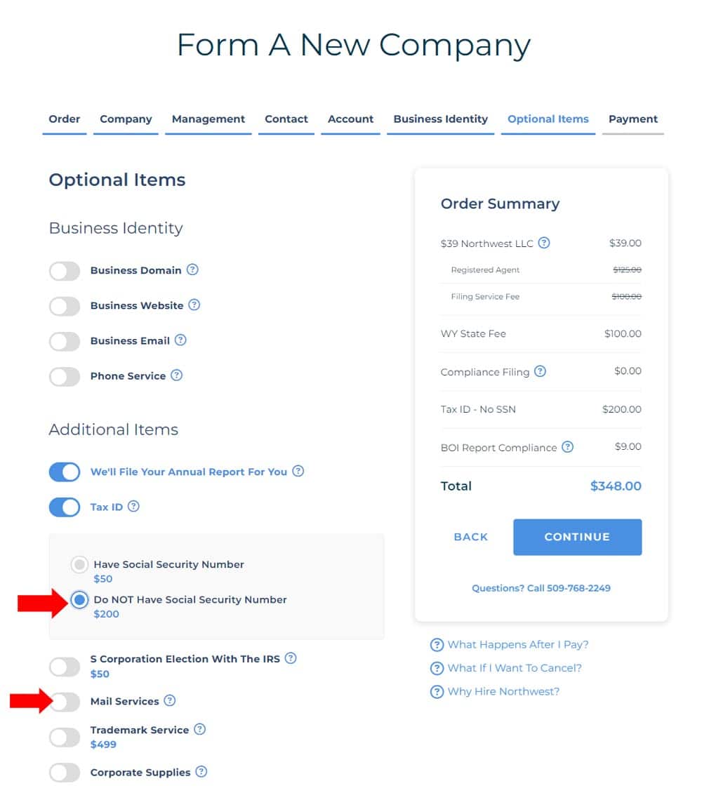 seleccionar mail service