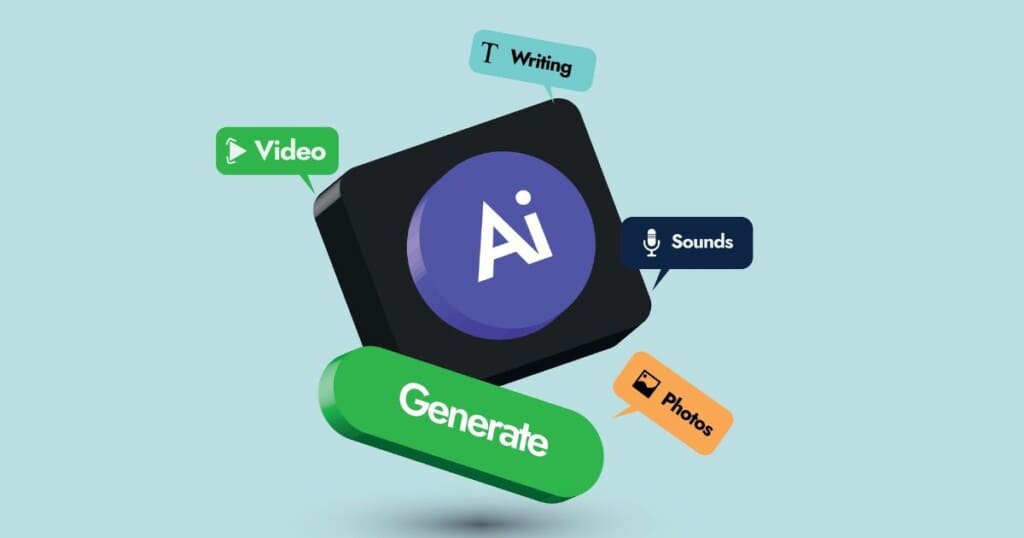 Plataforma de Jasper AI generando contenido automatizado para blogs y redes sociales.